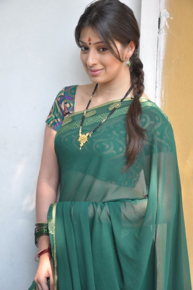 Lakshmi Rai Green Saree