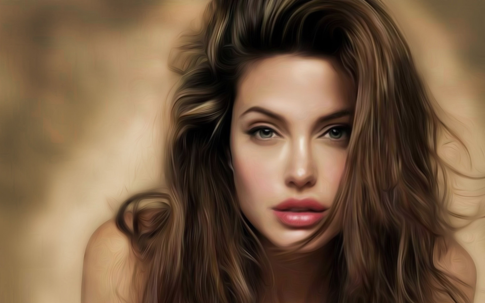 Angelina Jolie Drawing Wallpaper