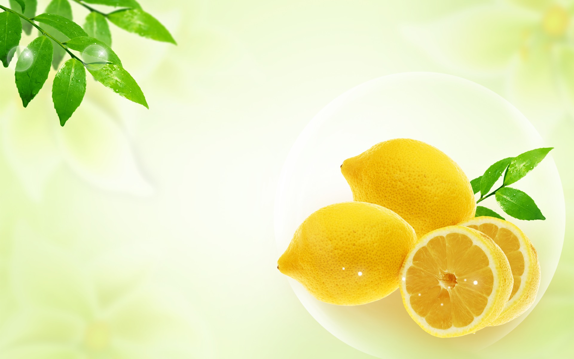 Desktop Yellow Lemon Fruit Wallpaper