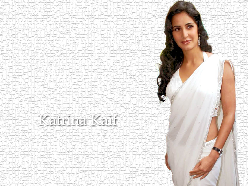 Katrina Kaif White Saree Hot Pictures