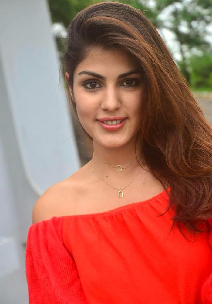 Rhea Chakraborty Red Dress Cute Face Stills