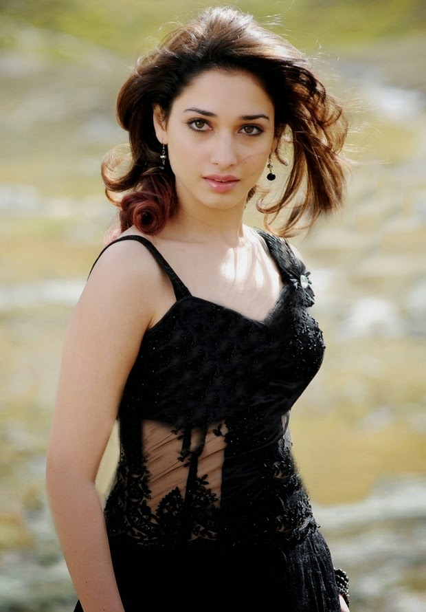 Tamanna Bhatia Black Dress Modeling Pictures