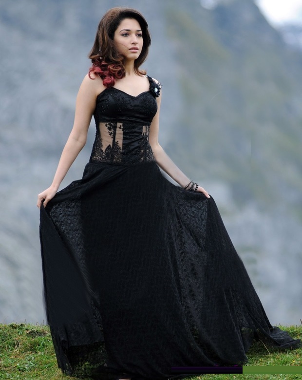 Tamanna bhatia black dress photoshoot photos
