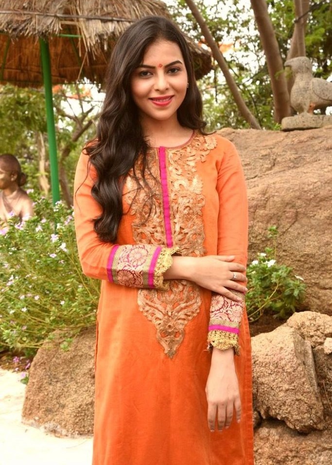 Farah Naaz Orange Color Dress Figure Image
