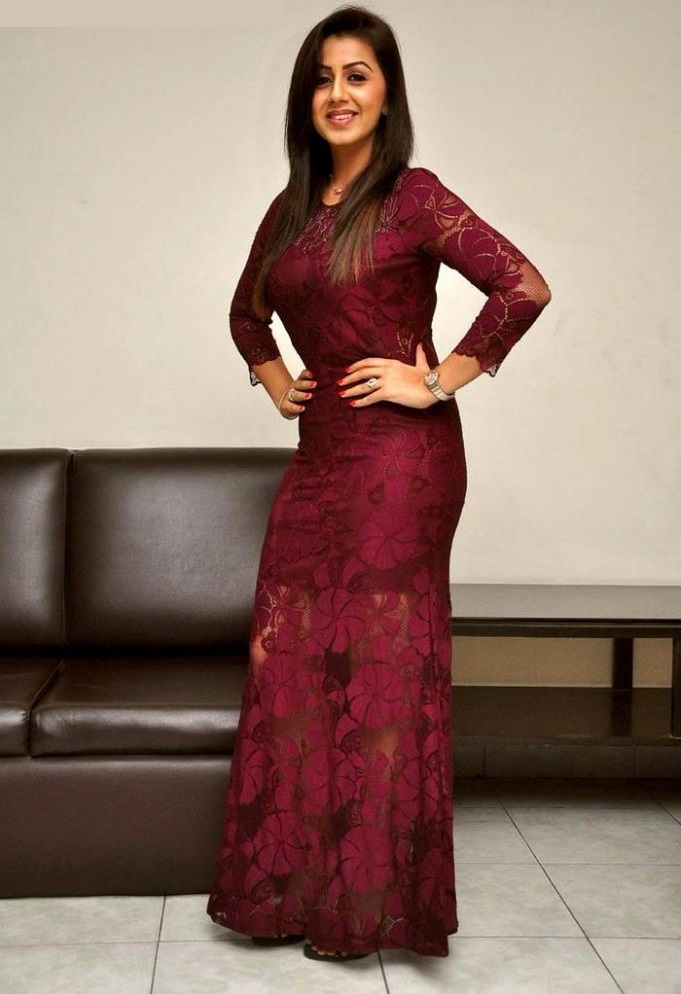 Nikki Galrani Red Dress Glamour Image
