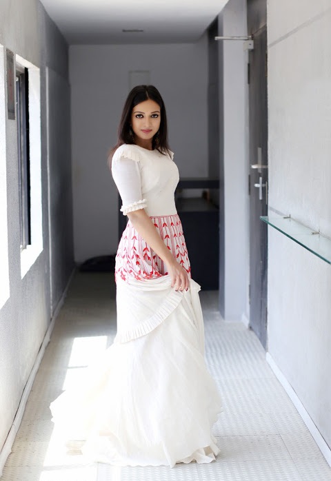 Catherine Tresa Hd White Dress Photoshoot Pics