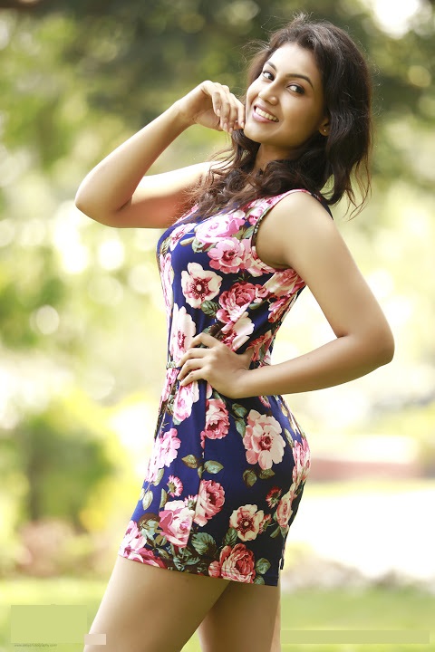 Chandana Raj Purple Dress Smile Pose Wallpaper