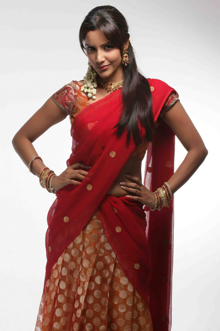 Priya Anand Red Half Saree Pictures