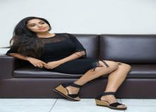 karunya chowdary black dress figure pictures