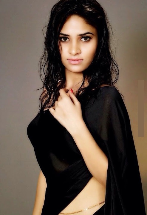 Sanyathara Actress Black Dress Pictures