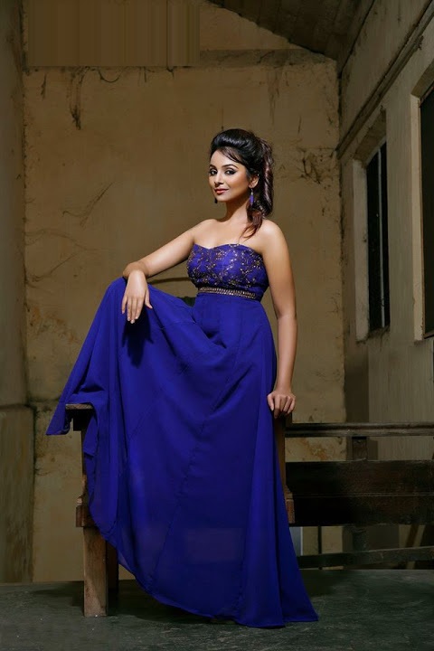 Mridula Murali Blue Dress Photos