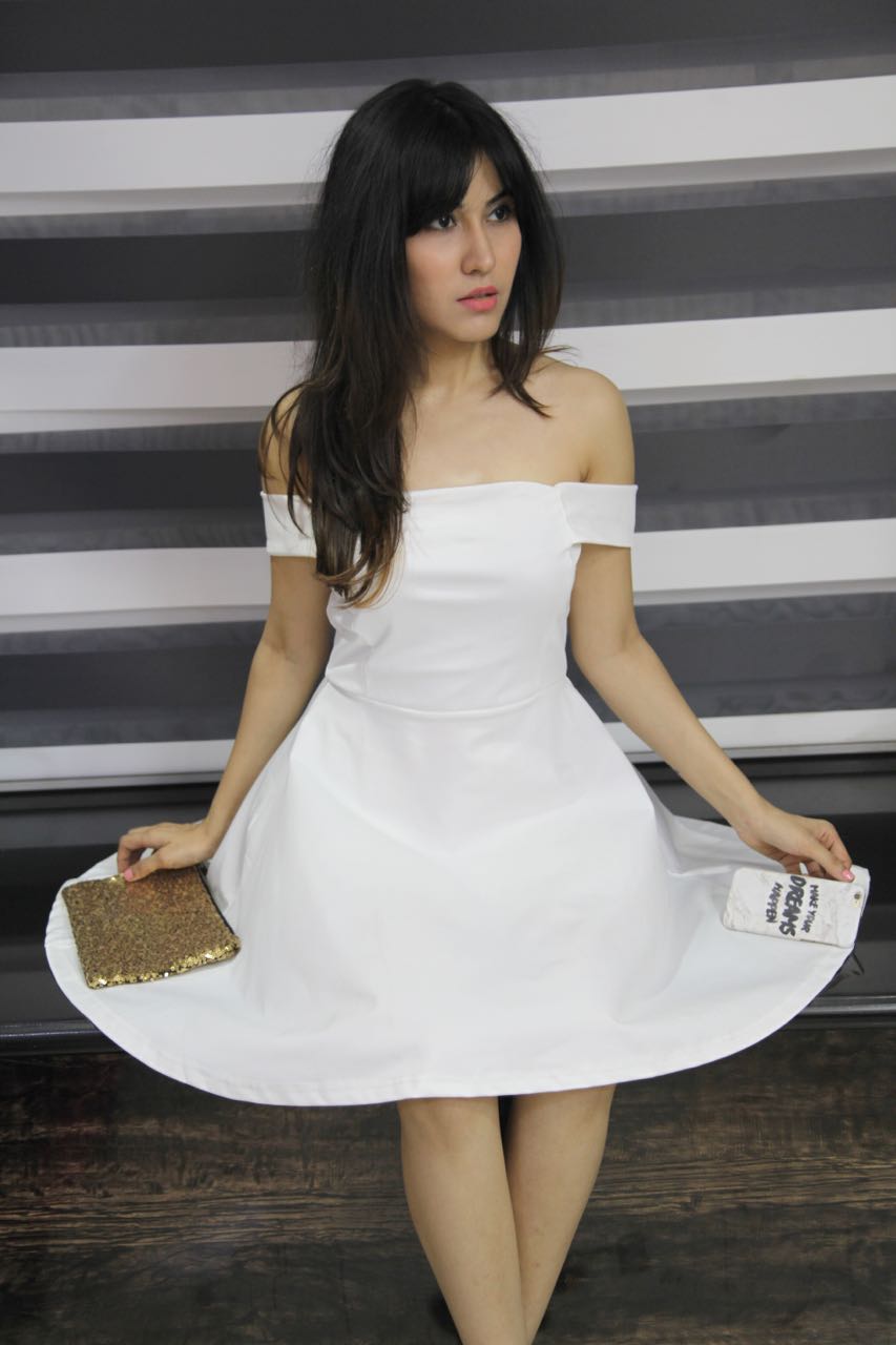 Sheena Bajaj White Dress Pictures