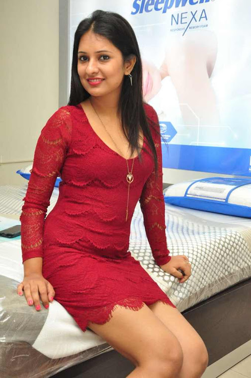 Nikita Bisht Red Dress Wallpaper