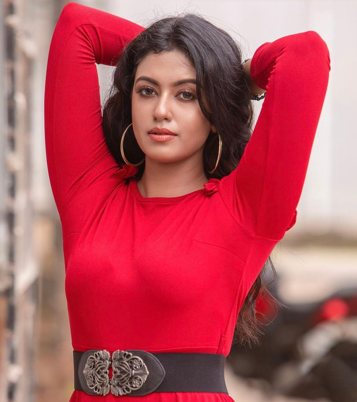 Roshini Haripriyan In Red Gown