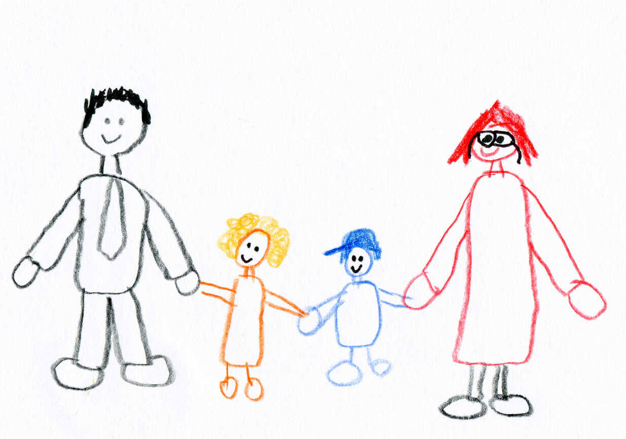 Drawing For Happy Family Image