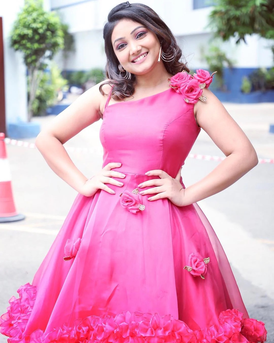Priyanka Nalkari Beautiful Pink Dress Pic