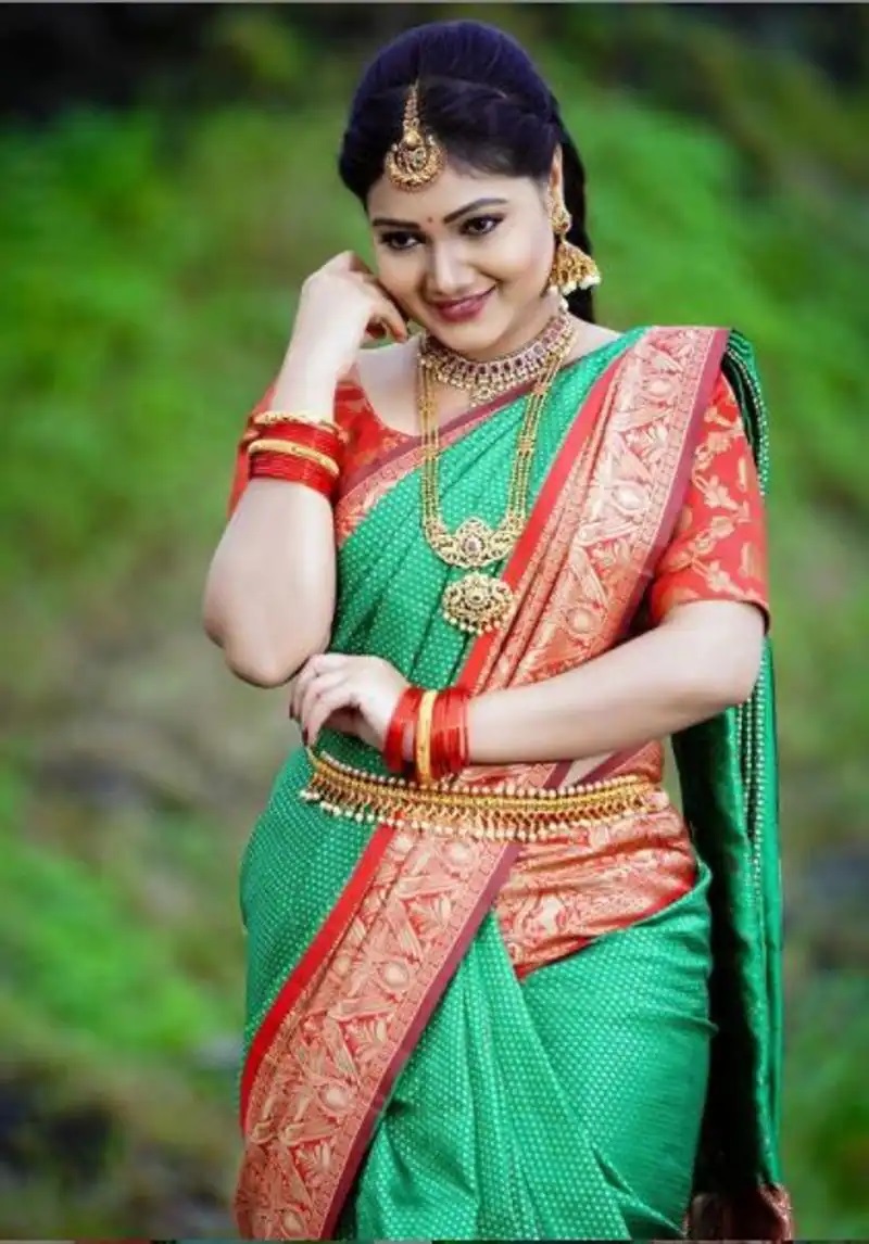 Priyanka Nalkari In Silk Saree Pictures