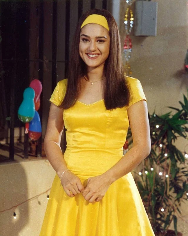 Preity Zinta Yellow Dress Images