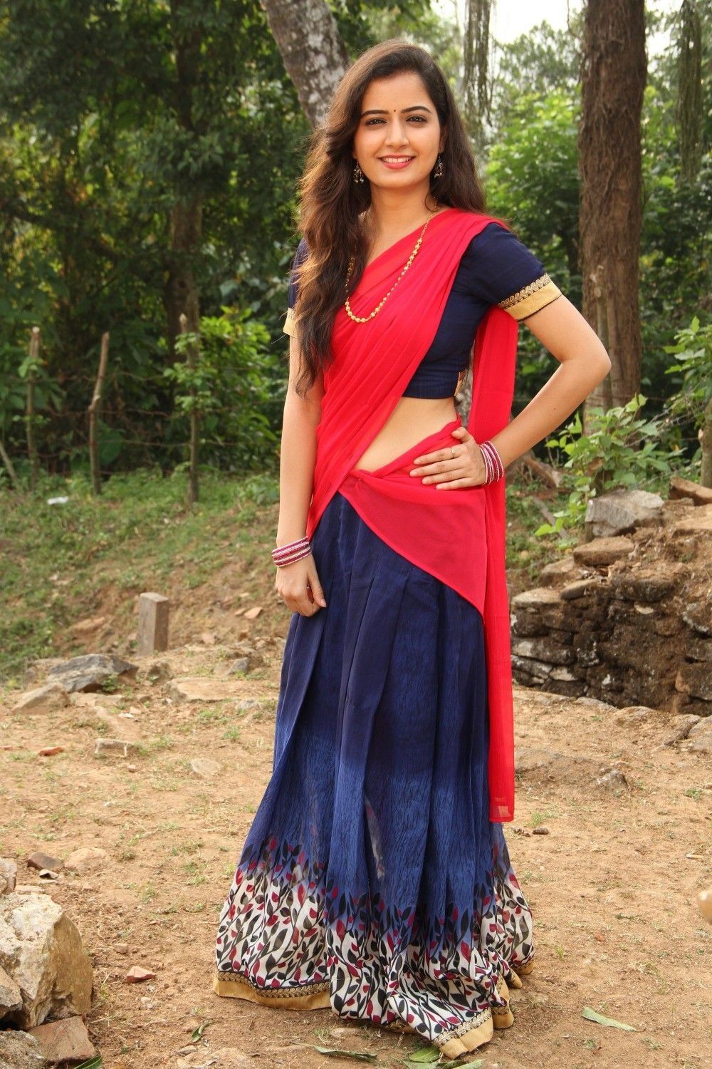 Ashika Ranganath In Half Saree