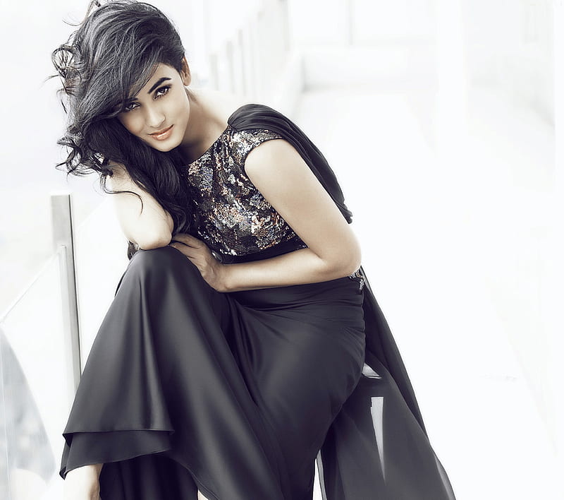 Actress Sonal Chauhan In Black Dress