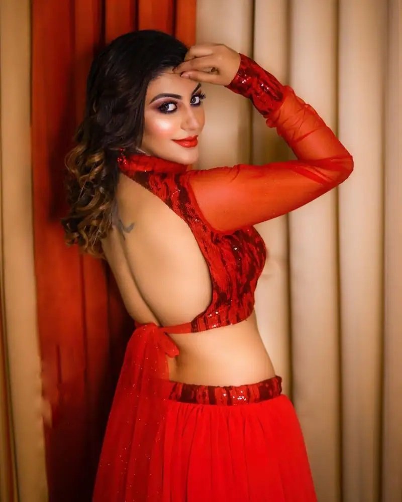 Actress Yashika Anand In Red Dress