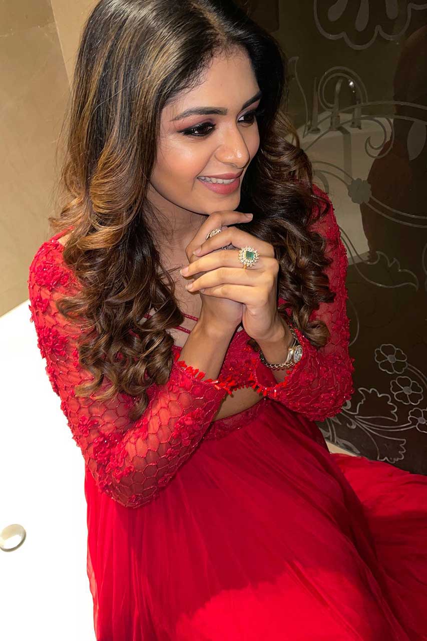 Aditi Shankar In Red Dress