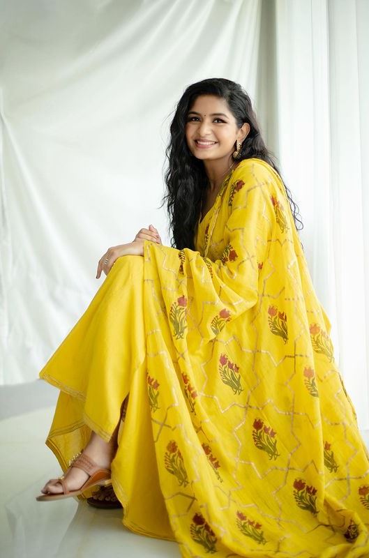 Aditi Shankar In Yellow Dress