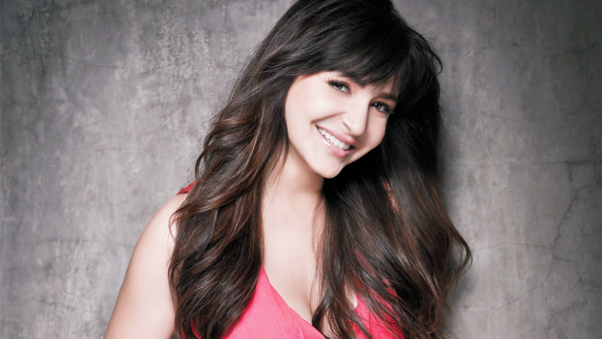 Anushka Sharma Bollywood Actress Red Dress Pictures