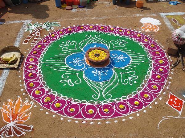Simple Pongal Kolam Pictures