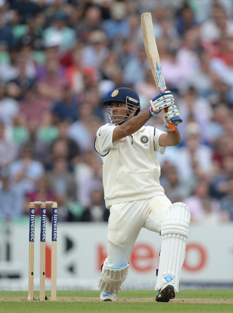 Dhoni Helicopter Shot Six Test Match Pictures